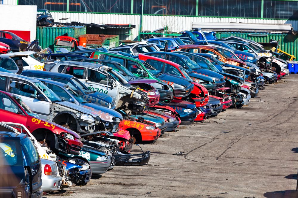 Pile of Scrap cars in Birmingham - Birmingham Autobreak